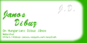 janos dibuz business card